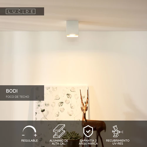 Lucide BODI - Foco de techo - 1xGU10 - Blanco - USP